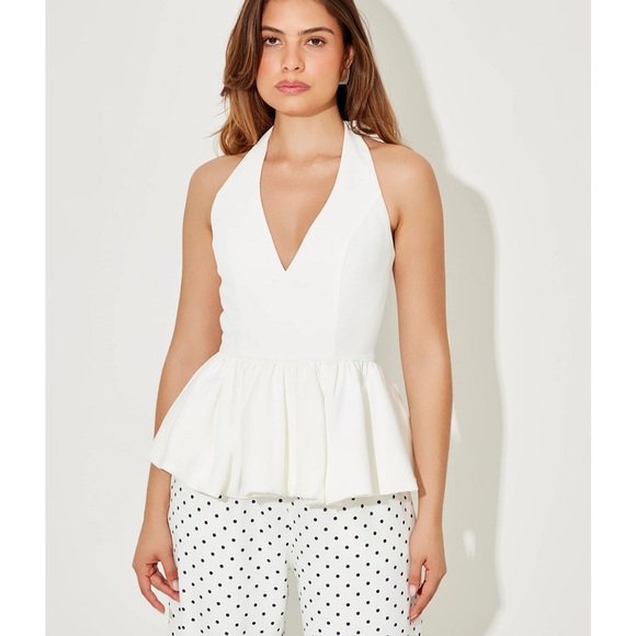 Odd Muse Tops - Odd Muse Peplum Top with Bow - Size XS